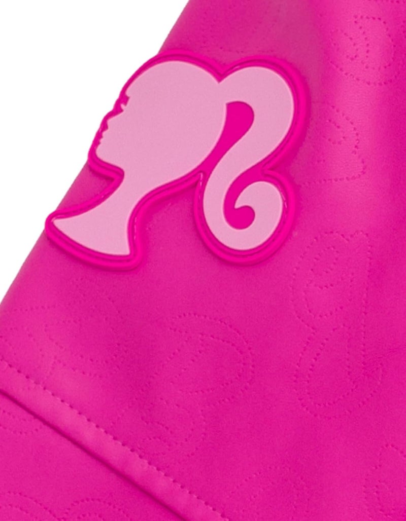 Barbie Girls Pink Faux Leather Jacket Little Kid to Big Kid Sizes (4-14-16) - Image 3